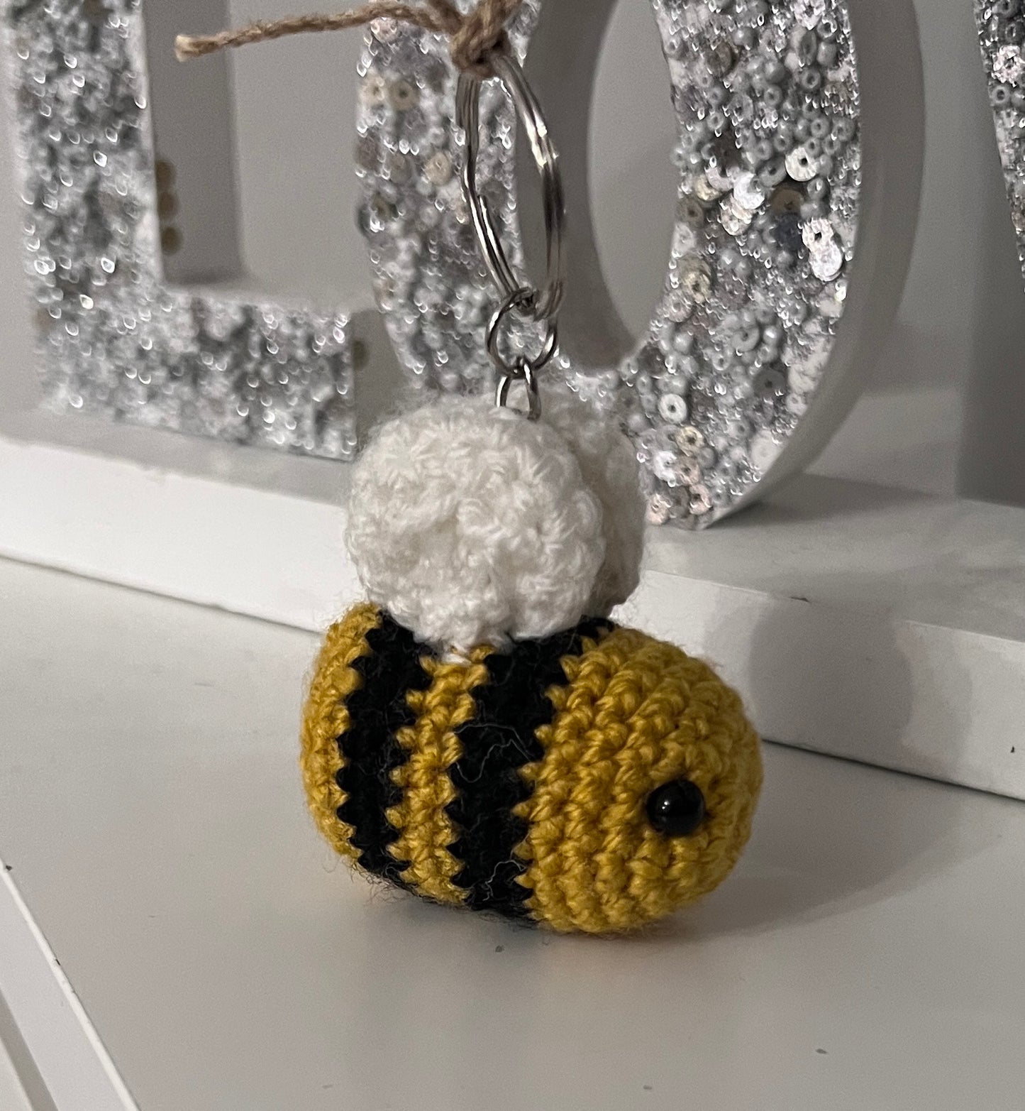 Crochet Bee Keychain
