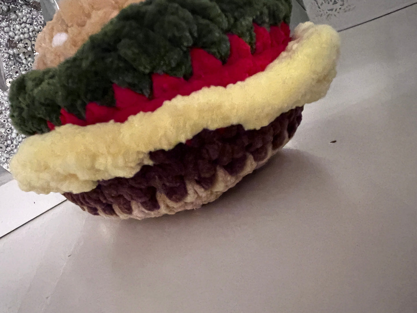 Crochet Burger Plushie