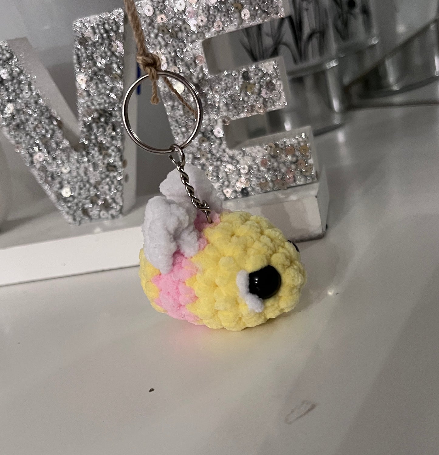 Crochet Bee Keychain