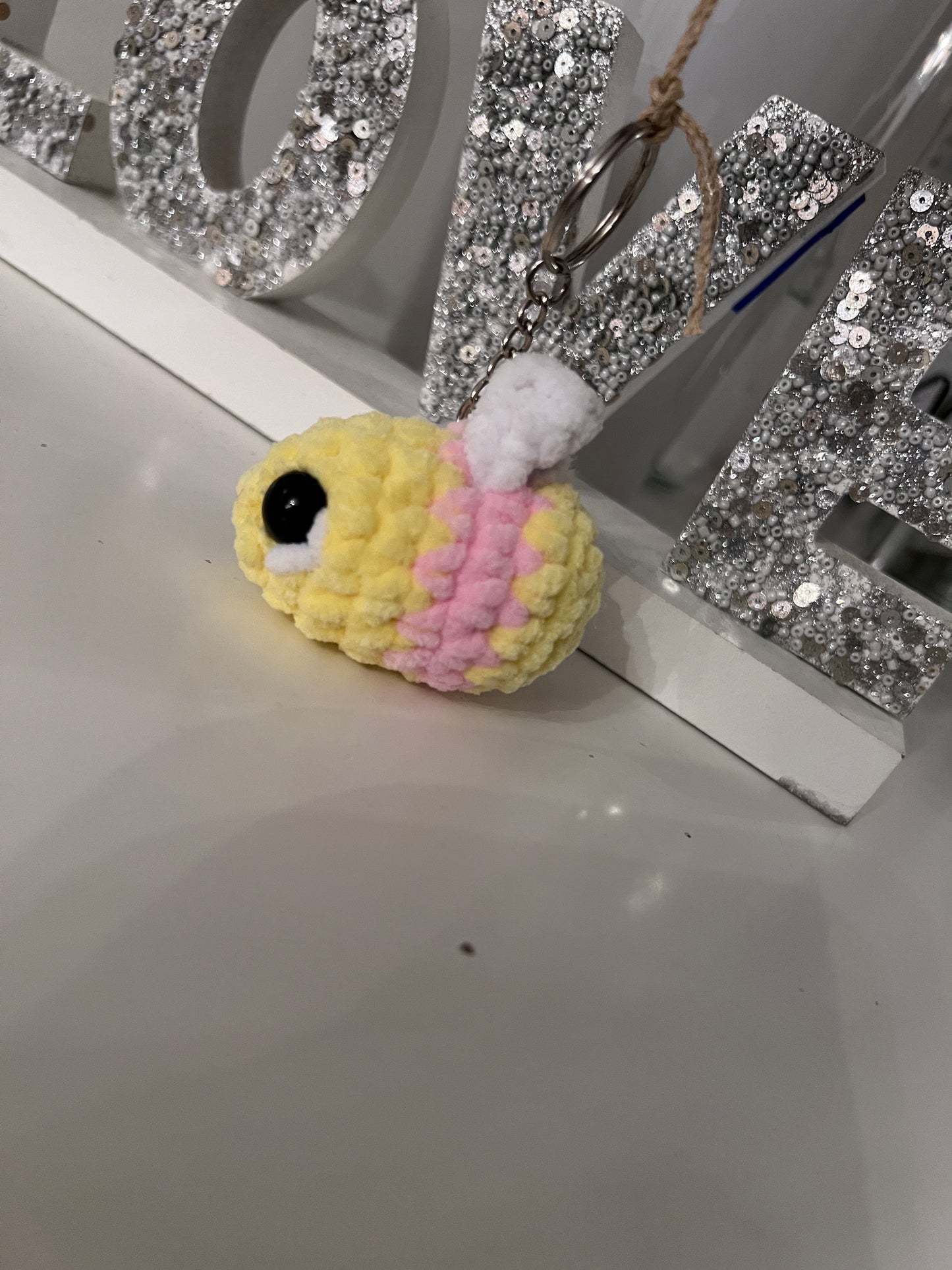 Crochet Bee Keychain