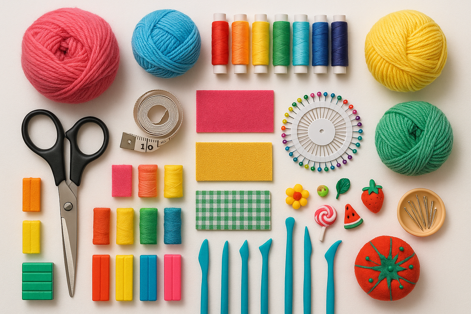 yarn sewing clay lots of hobbies